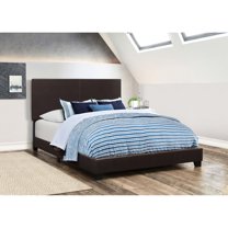 Brown Faux Leather Queen Bed - Enhancing Style Of Your Bedroom Modern Frame Transforming Space