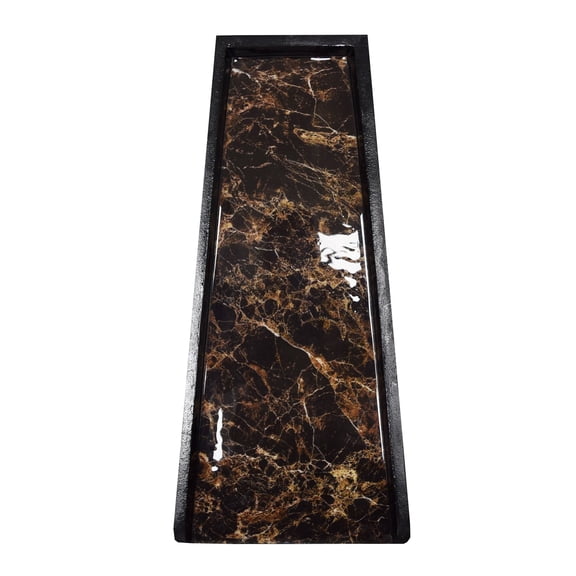 Brown Faux Marble 24-in Cast Aluminum Downspout Gutter Splash Block