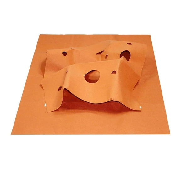 Brown Felt Cat Play Mat 90x120cm with Ripple Design for Sensory Stimulation and Scratching