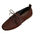 thumbnail image 1 of Brown Female Casual Slip-On Shoes Featuring A Front Tie Versatile Style For Commuting And Everyday Wear, 1 of 8