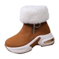 thumbnail image 1 of Brown Female Edge Thick Soled Snow Boots For Fall Winter Comfortable And All Occasion Wear For Winter, 1 of 9