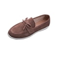 thumbnail image 1 of Brown Ladies Stylish Footwear, Solid Color Shallow Mouth Flat Bottom Shoes, 1 of 8