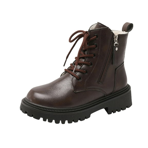 Brown Female Fashion Footwear With Chunky Heel And Thick Sole For Elevation Comfortable During Fall And Winter For Casual Use