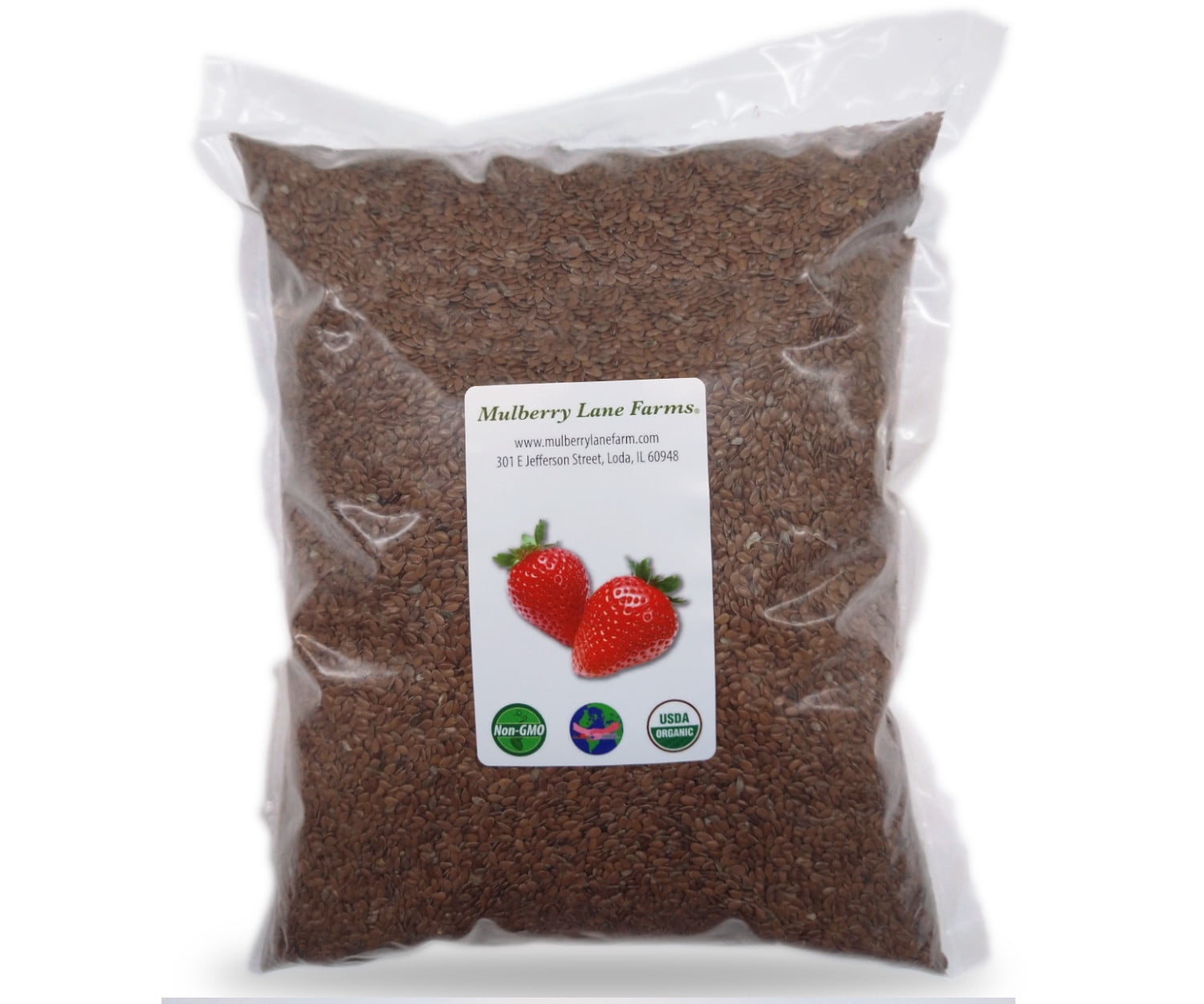 Brown Flax Seed 5 Pounds (Five lbs) Flaxseed, Whole, Raw, USDA Certified Organic, Non-GMO by Mulberry Lane Farms