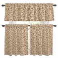 thumbnail image 1 of Brown Floral Kitchen Curtains Sets for Windows 36 Inch Length, Vintage Rustic Flowers Botanical Spring Rod Pocket Window Treatments Tier Curtains and Valances Set for Bedroom/Bathroom, 1 of 8