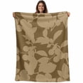thumbnail image 1 of Brown Floral Silhouette Blanket Soft Cozy Warm Throw Blanket for Couch, Plush Fuzzy Flannel Fleece Blankets for Sofa, Spring Farmhouse Vintage Flowers Bed Blankets Lightweight Gifts for Men, 40"x50", 1 of 9