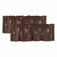 thumbnail image 1 of Brown Floral Valances for Windows, Decorative Rod Pocket Window Valance Curtains, Spring Flower Short Curtain Drapes for Kitchen/Bathroom/Living Room, 2 Panels, 42" W x 18" L, 1 of 8