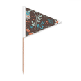 thumbnail image 1 of Brown Flower  Paint Art Deco  Fashion Toothpick Triangle Cupcake Toppers Flag, 1 of 3