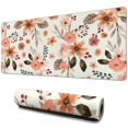 thumbnail image 1 of Brown Flowers with a Beige Background&nbsp;mousepad Gamingwaterproofnon Slip&nbsp;for Office Home Work GamingmousepadsRubber Base Mousepad with Stitched Edges 31.5x11.8inches, 1 of 7