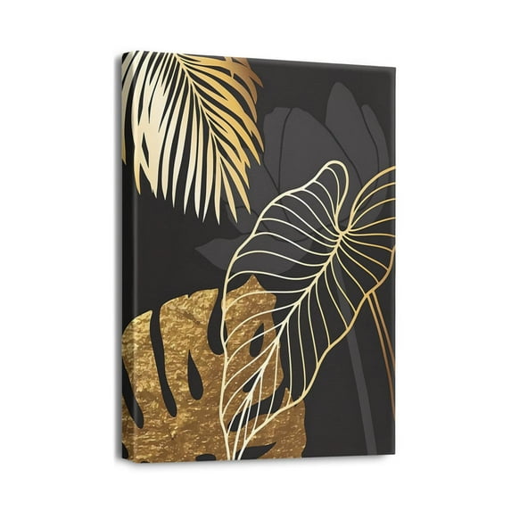 Brown Flowers Canvas Pictures Contemporary Minimalism Meets Abstract Flower Artwork (12X16 inch)