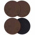 thumbnail image 1 of Brown Flowers Coasters Set of 4, Absorbent Coasters for Drinks, Japanese Abstract Floral Plants Simple Art Coaster for Desk Coffee Table Protection, Home Decor House Warming Gifts 4", 1 of 8