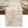 thumbnail image 1 of Brown Flowers Table Runner - 72 Inch Long, Kitchen Dining Table Runner Dresser Scarves, Vintage Pastoral Farmhouse Ethnic Art Farmhouse Decor for Coffee Tables Wedding Party Banquet, 1 of 8