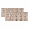 thumbnail image 1 of Brown Flowers Valances for Windows, Vintage Farmhouse Floral Leaves Vines Light Filtering Kitchen Curtains, Rod Pocket Window Valance Curtains for Living Room Bedroom, 60" W x 18" L, 2 Panels, 1 of 9