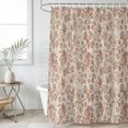 thumbnail image 1 of Brown Flowers Waterproof Fabric Shower Curtain,Vintage Farmhouse Floral Leaves Vines Waterproof Fabric Shower Curtain for Bathroom Curtains Bathtubs Hotel Shower Curtains with 12 Hooks Small 36x72in, 1 of 8