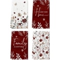 thumbnail image 1 of Brown Flowers Wildflower Fall Kitchen Towels Dish Towels, 18x26 Inch Farmhouse Home Sweet Home Autumn Decoration Hand Towels Set of 4, 1 of 6