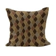 thumbnail image 1 of Brown Fluffy Throw Pillow Cushion Cover, Lozenge Pattern in Patchwork Style Classical Old Fashioned Floral, Decorative Square Accent Pillow Case, 40" x 40", Pale Brown Cinnamon, by Ambesonne, 1 of 5