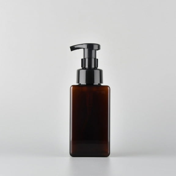 Brown Foaming Soap Dispenser – 450ml Square Foam Bottle – Refillable Hand Soap Pump Container – Great for Bathroom & Kitchen – Parfect for Summer Refresh