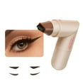 thumbnail image 1 of Brown Foldable Eyeliner Stamp, New Upgrade Double-Ended Eyeliner Stamp Pencil, Natural Quick Gel Eyeliner Pencil, Waterproof Eyeliners Tool, Smudge Proof Eyeliners Pen for Beginners, 1 of 7