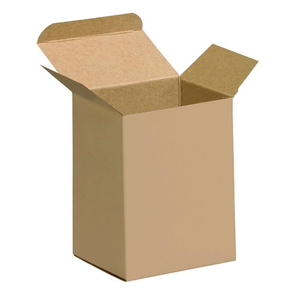 Brown Folding Gift Boxes, 3" x 2" x 5", Pack of 500, Easy to Assemble Reverse Tuck Carton, for Small Gifts or Parts