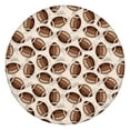 thumbnail image 1 of Brown Footballs on Beige Pattern Round Fitted Tablecloth with Elastic Edge,Dining Table Cover Waterproof,Outdoor Round Tablecloth for Camping,Dining,Indoor and Outdoor, 1 of 7