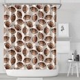 thumbnail image 1 of Brown Footballs on Beige Pattern Shower Curtain 72"x84" ,Bathroom Decorative Shower Curtains Set with 12 Hooks,Modern Waterproof Washable Shower Curtain, 1 of 6