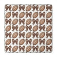 thumbnail image 1 of Brown Footballs and Bows Pattern Square Fitted Tablecloth with Elastic Edge,Square Table Cover,Washable Elastic Table Cover for Home Kitchen Party Decor 34"x34", 1 of 6