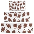 thumbnail image 1 of Brown Footballs Pattern Kitchen Rugs Sets Of 3,Kitchen Runner Rugs Non Skid Washable,Decorative Kitchen Floor Mats for Kitchen,Sink,Laundry,17"x30"+ 17"x47" + 17"x59", 1 of 6