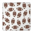thumbnail image 1 of Brown Footballs Pattern Square Fitted Tablecloth with Elastic Edge,Square Table Cover,Washable Elastic Table Cover for Home Kitchen Party Decor 34"x34", 1 of 6