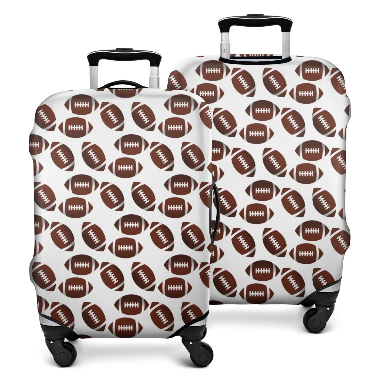 Luggage Cover Pattern Brown Footballs Repeat Pattern Luggage Cover Fashion Suitcase Cover ...