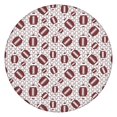 thumbnail image 1 of Brown Footballs with Stars Pattern Round Fitted Tablecloth with Elastic Edge,Dining Table Cover Waterproof,Outdoor Round Tablecloth for Camping,Dining,Indoor and Outdoor, 1 of 7