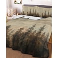 thumbnail image 1 of Brown Forest Twin Size Down Alternative Comforter, Lightweight Comforter Quilt Bedding Set with Pillow Shams Vintage Tree Farmhouse Botanical All Seasons Bed Comforter Duvet Insert 68"x86", 1 of 7