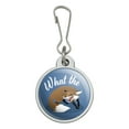 thumbnail image 1 of Brown Fox What The Pun Funny Jacket Handbag Purse Luggage Backpack Zipper Pull Charm, 1 of 4