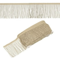 Uxcell Fringe Trim, Yards in Curtain Fringe Trim Tassel Fabric Sofa Light Beige 3.94"