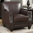 thumbnail image 1 of Brown Full Grain Leather Club Arm Chair, 1 of 2