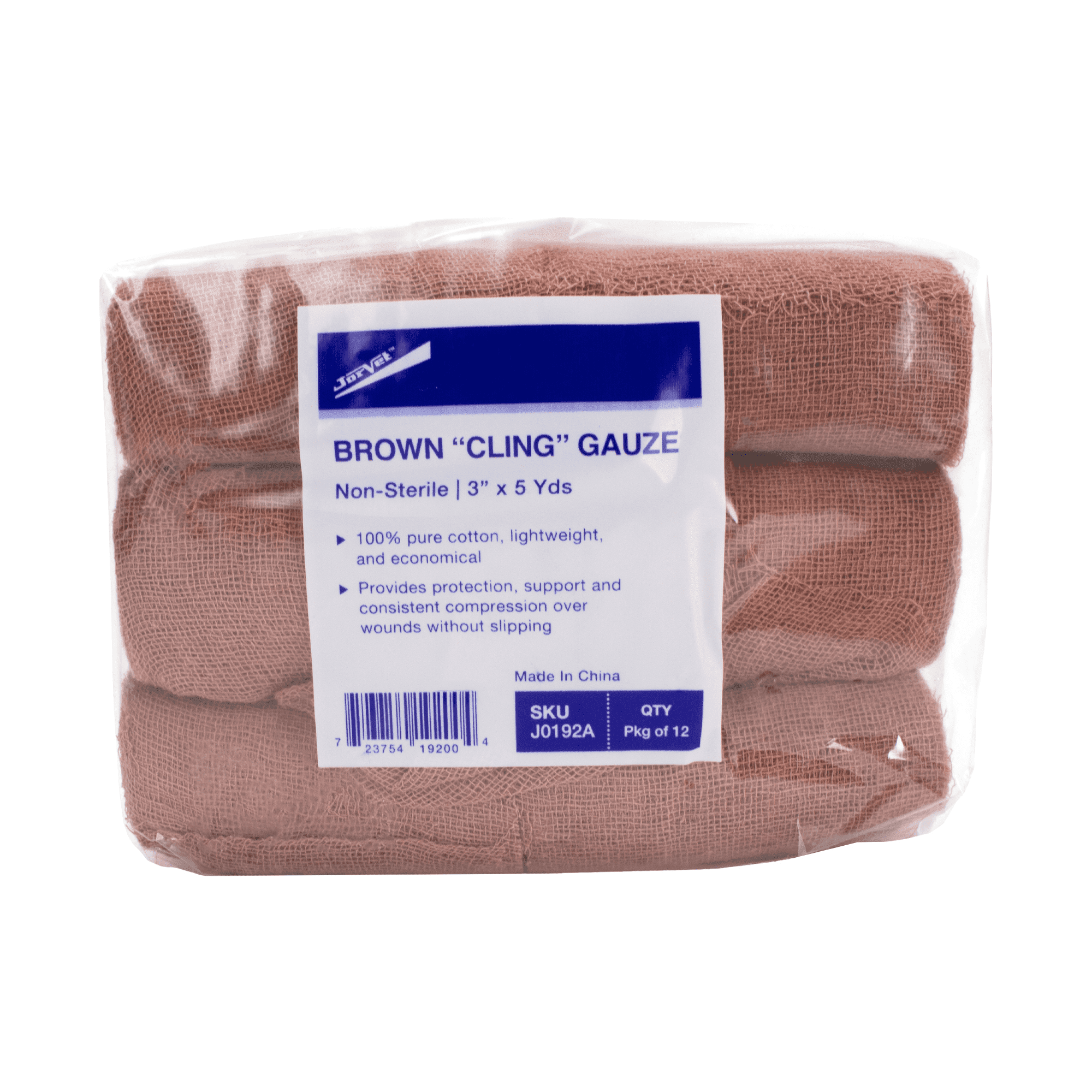 Brown Gauze Rolls, 3in X 5 Yards, 12/Bag - Walmart Business Brown Gauze Rolls, 3in X 5 Yards, 12/Bag - Walmart Business