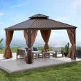 thumbnail image 1 of Brown Gazebo (Powder Coated), 1 of 6