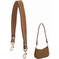 thumbnail image 1 of Brown Genuine Leather Handle Purses Strap 50cm(20 Inch) Purse Straps Replacement Shoulder Bag Strap with Clasps for Handbag Tote Briefcase Handbag Making Underarm Bag DIY, 1 of 5