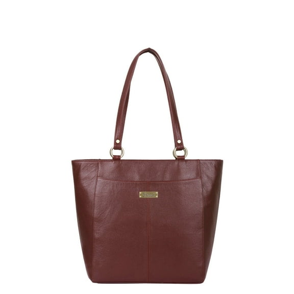 Sishka Brown Genuine Leather Ladies Bags – Classic Tote Shoulder Bag for Women, Spacious Stylish Carry for Office, Travel & Daily Use