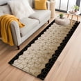 thumbnail image 1 of Brown Geometric 2'x6' Runner Rugs for Hallway Kitchen Bedside Non Slip Washable, Modern Abstract Art Ombre Entryway Rug Runners with Rubber Backing, Long Carpet Runner for Laundry Room, 1 of 8