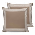 thumbnail image 1 of Brown Geometric 26x26 Pillow Covers Set of 2, White Greek Key Design Abstract Modern Art Throw Pillow Covers Decorative Couch Cushion Case, Microfiber Square Pillowcases for Bedroom Car Living Room, 1 of 7