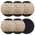 thumbnail image 1 of Brown Geometric Coasters Set of 6, Absorbent Coasters for Drinks, Modern Abstract Art Ombre Coaster for Desk Coffee Table Protection, Home Decor House Warming Gifts 4", 1 of 8