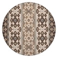 thumbnail image 1 of Brown Geometric Diamond Heart Pattern Round Fitted Tablecloth with Elastic Edge,Dining Table Cover Waterproof,Outdoor Round Tablecloth for Camping,Dining,Indoor and Outdoor, 1 of 7