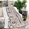 thumbnail image 1 of Brown Geometric Diamond Pattern Blanket,Comfortable Soft Lamb Wool Throw Blanket,All Season,Warm Lightweight Blankets for Sofa Bed Couch Living Room Chair,60"x80", 1 of 4