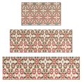 thumbnail image 1 of Brown Geometric Flower Diamond Pattern Kitchen Rugs Sets Of 3,Kitchen Runner Rugs Non Skid Washable,Decorative Kitchen Floor Mats for Kitchen,Sink,Laundry,17"x30"+ 17"x47" + 17"x59", 1 of 6