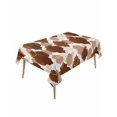 thumbnail image 1 of Brown Geometric Moroccan Rectangle Tablecloth, Abstract Art Coffee Ombre Modern Waterproof & StainResistant Tablecloth, Washable Oil-proof Table Cover for Dining/Party/Wedding/Buffet 54x108 In, 1 of 9