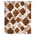 thumbnail image 1 of Brown Geometric Moroccan Sheer Curtains 72 Inches Long, Abstract Art Coffee Ombre Modern Light Filering Curtains, Breathable Simi Curtain Privacy Drapes for Living Room Bedroom Window Treatment, 1 of 9
