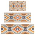 thumbnail image 1 of Brown Geometric Quatrefoil Pattern Kitchen Rugs Sets Of 3,Kitchen Runner Rugs Non Skid Washable,Decorative Kitchen Floor Mats for Kitchen,Sink,Laundry,17"x30"+ 17"x47" + 17"x59", 1 of 6
