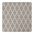 thumbnail image 1 of Brown Geometric Quatrefoil Pattern Square Fitted Tablecloth with Elastic Edge,Square Table Cover,Washable Elastic Table Cover for Home Kitchen Party Decor 36"x36", 1 of 6
