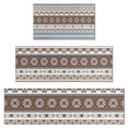 thumbnail image 1 of Brown Geometric Striped Pattern Kitchen Rugs Sets Of 3,Kitchen Runner Rugs Non Skid Washable,Decorative Kitchen Floor Mats for Kitchen,Sink,Laundry,17"x30"+ 17"x47" + 17"x59", 1 of 6