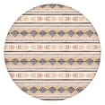 thumbnail image 1 of Brown Geometric Striped Pattern Round Fitted Tablecloth with Elastic Edge,Dining Table Cover Waterproof,Outdoor Round Tablecloth for Camping,Dining,Indoor and Outdoor, 1 of 7